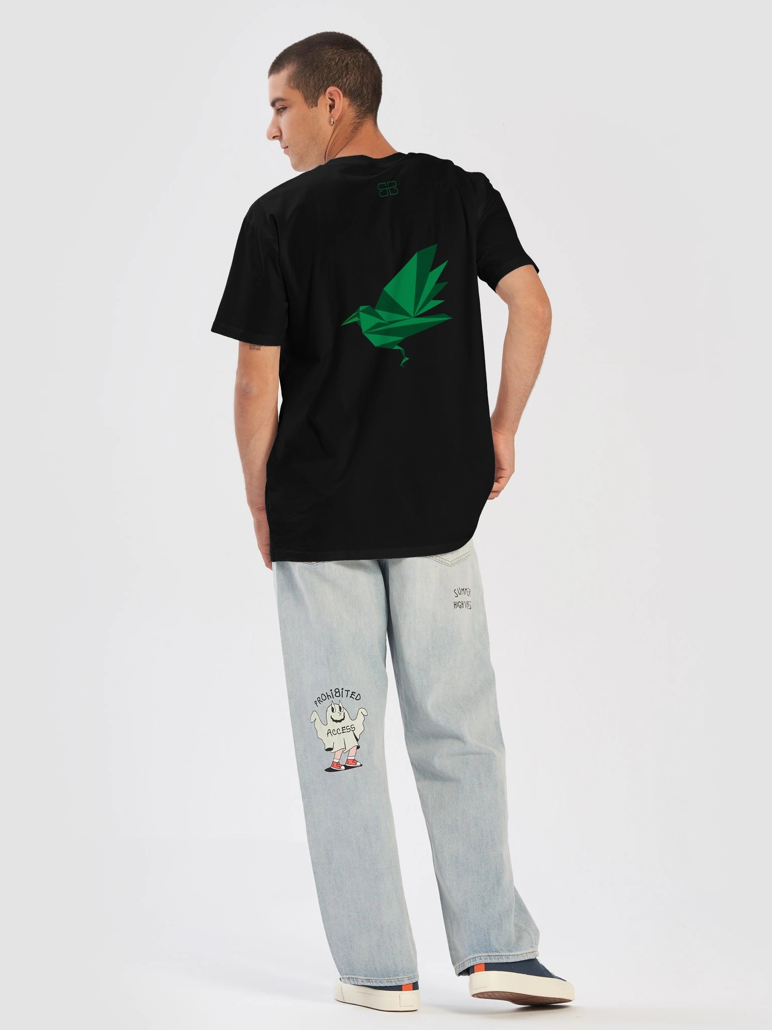 RAVEN GREEN IMAGE ABSTRACT T-Shirt product image (6)
