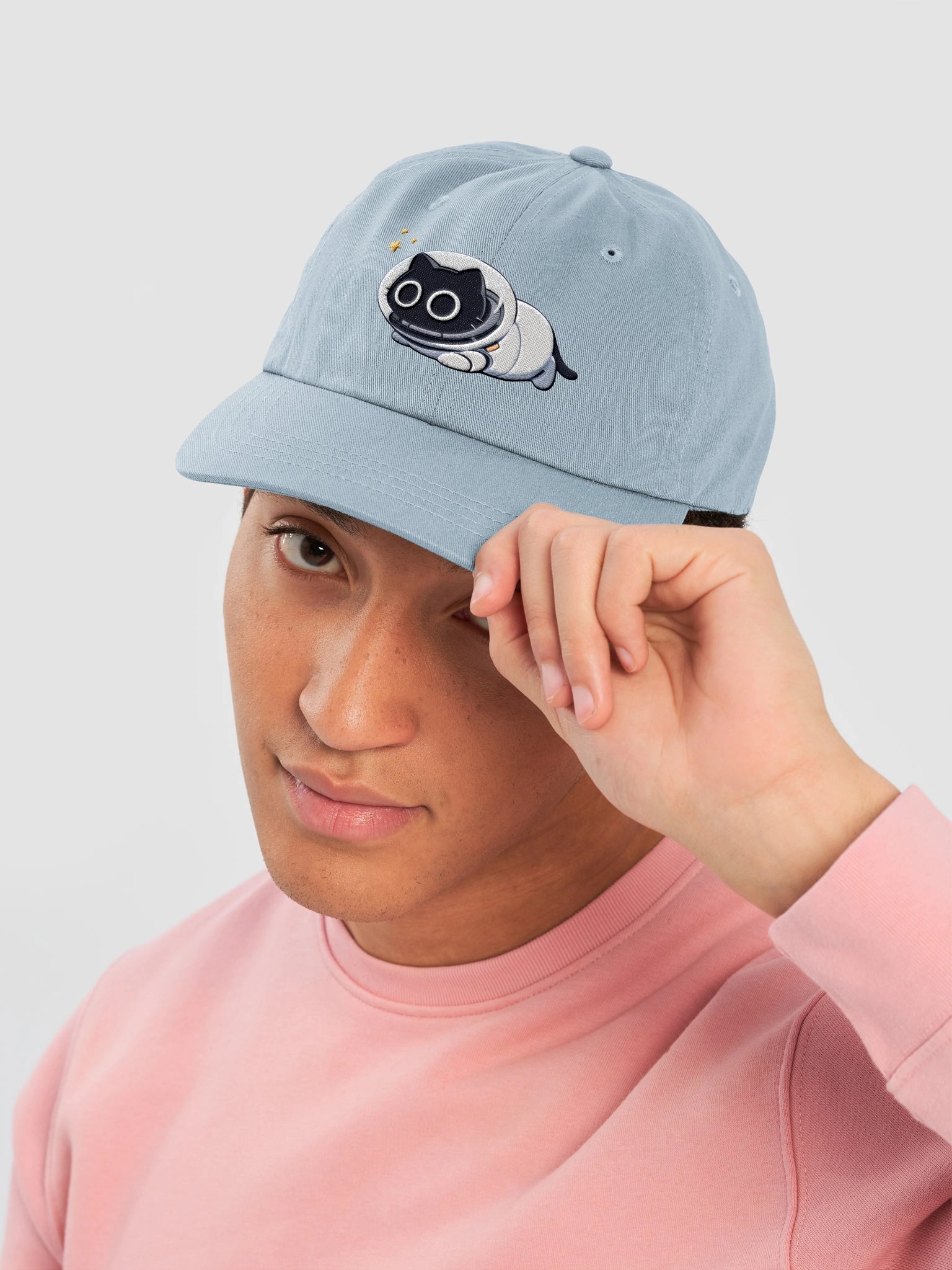 Embroidered Space Kitty Dad Hat product image (1)