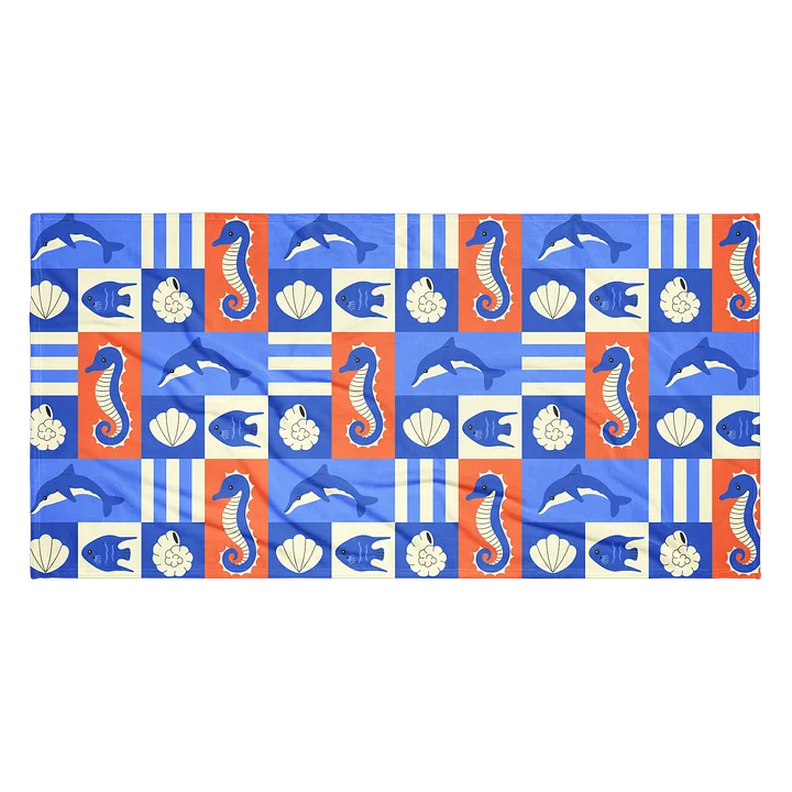 Ocean Tile Pattern Beach Towel for Summer Camp product image (2)