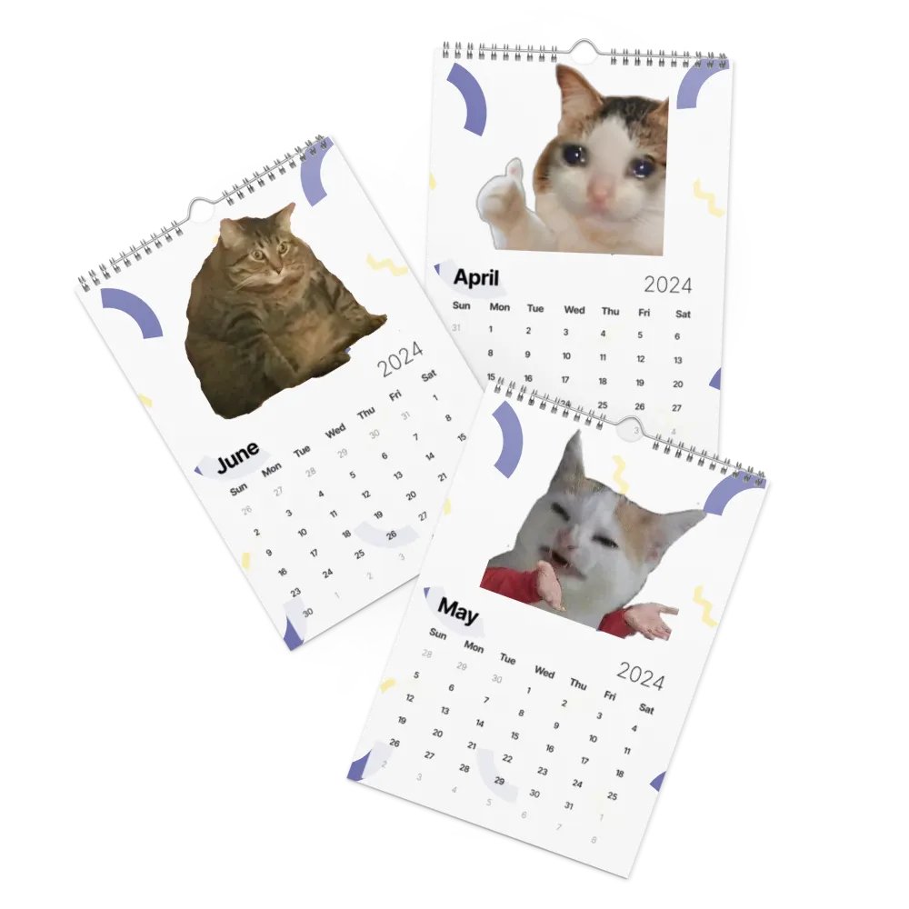 Wall Calendar (2024): Meme Cats product image (3)