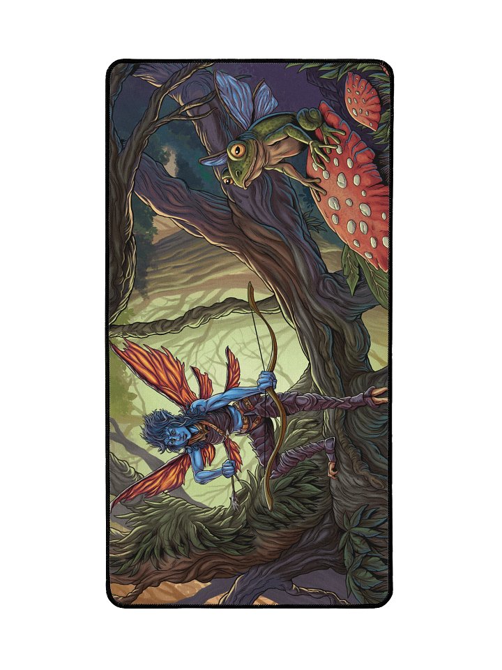 'Rainforest Faerie' Hand Drawn Playmat by DarkSideTokens! product image (2)