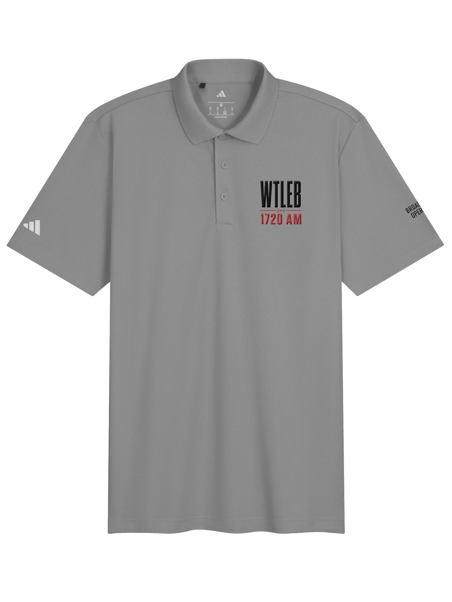 Men's WTLEB 1720 AM Official Station Polo - Black Logo - BROADCAST OPERATOR product image (2)