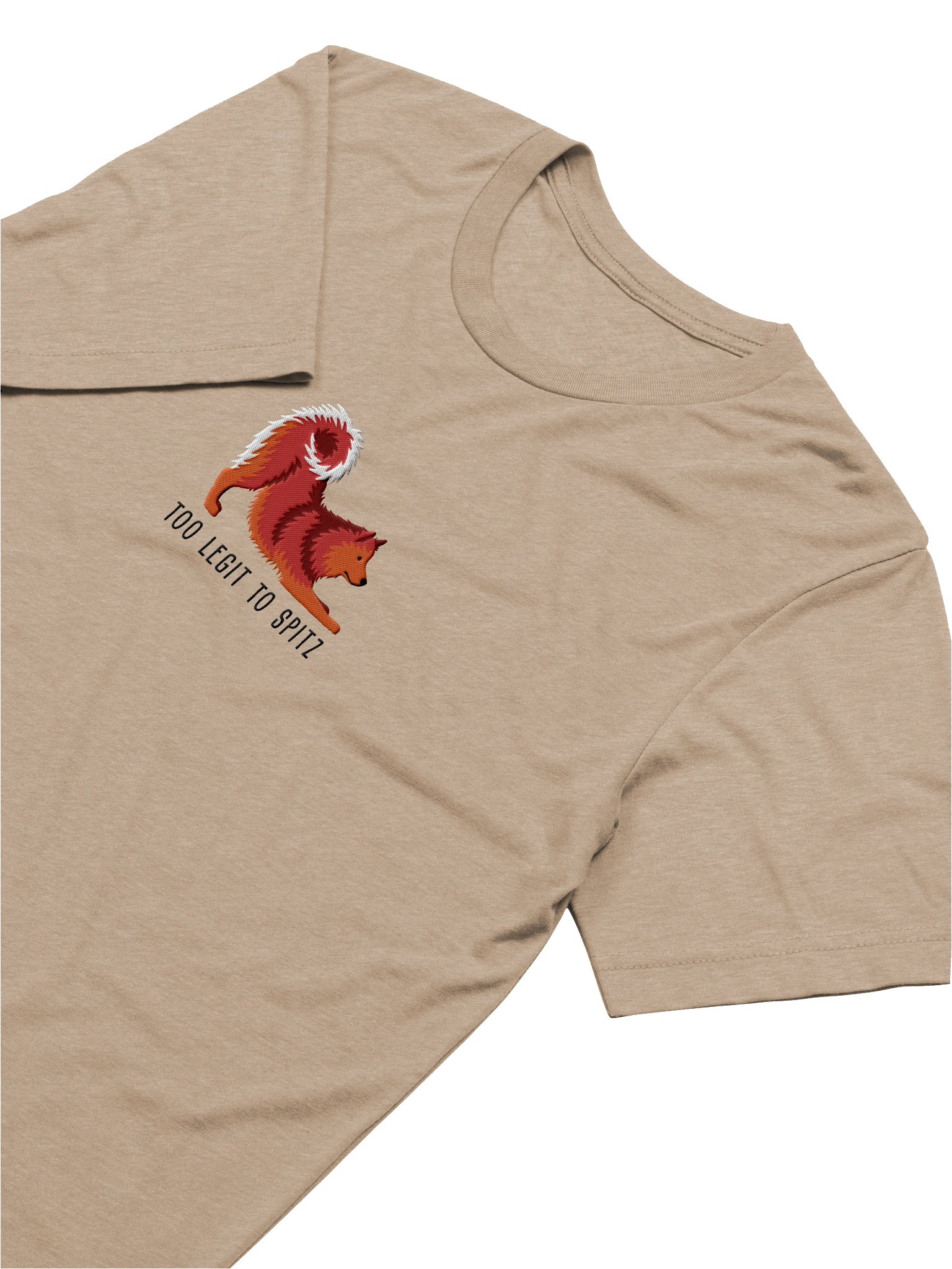 Too Legit to Spitz T-Shirt(Embroidered) of a Finnish Spitz(Red) product image (18)