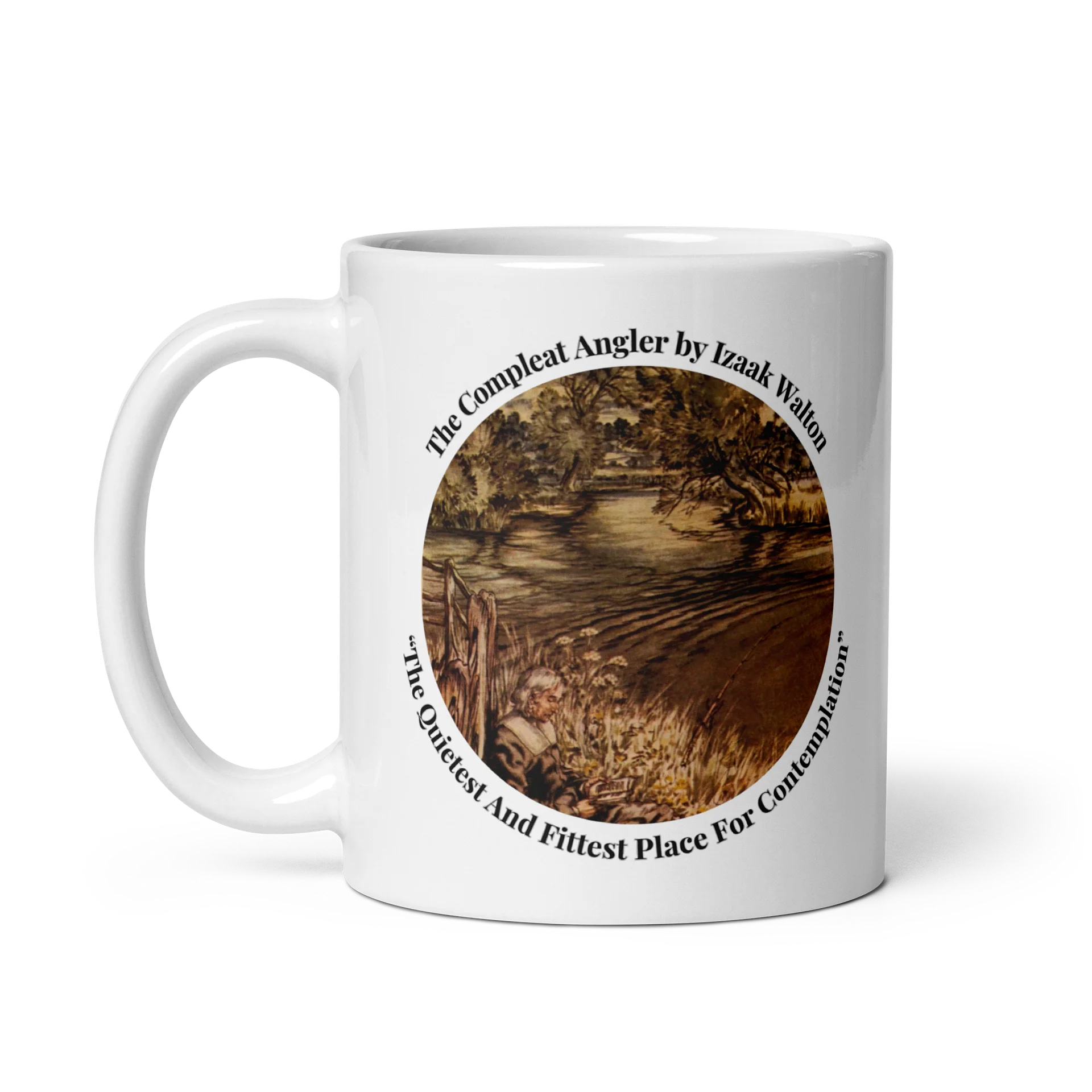 Izaak Walton’s "The Compleat Angler" Quietest and Fittest Place Vintage T-Shirt – Arthur Rackham Mug product image (4)