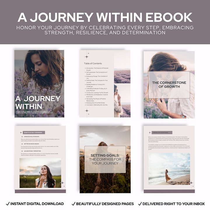 A Journey Within | Self-Discovery eBook for Healing, Mindfulness & Inner Growth product image (2)