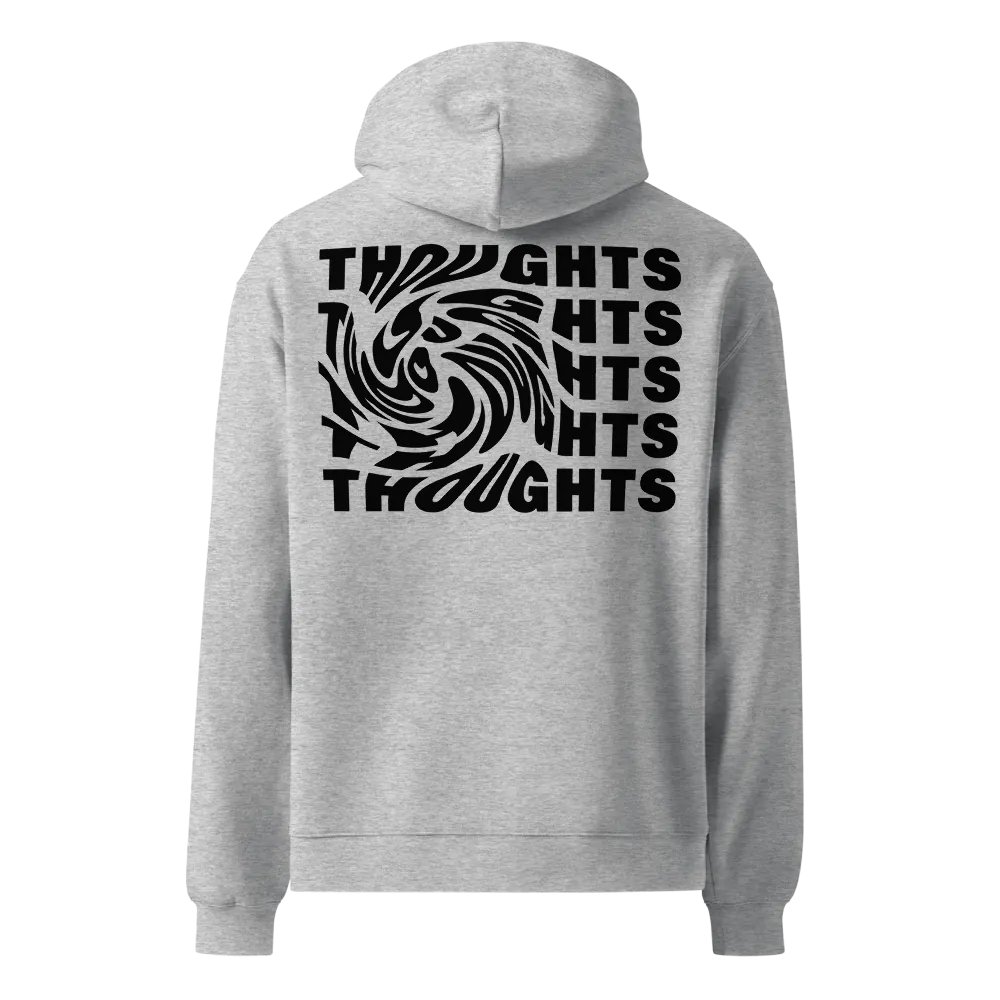 Thoughts Oversized Hoodie Back Graphic Black Text product image (2)