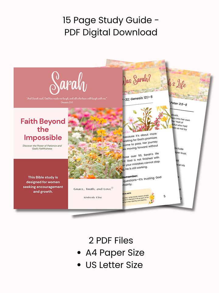 Bible Study - SARAH – Faith Beyond the Impossible product image (2)