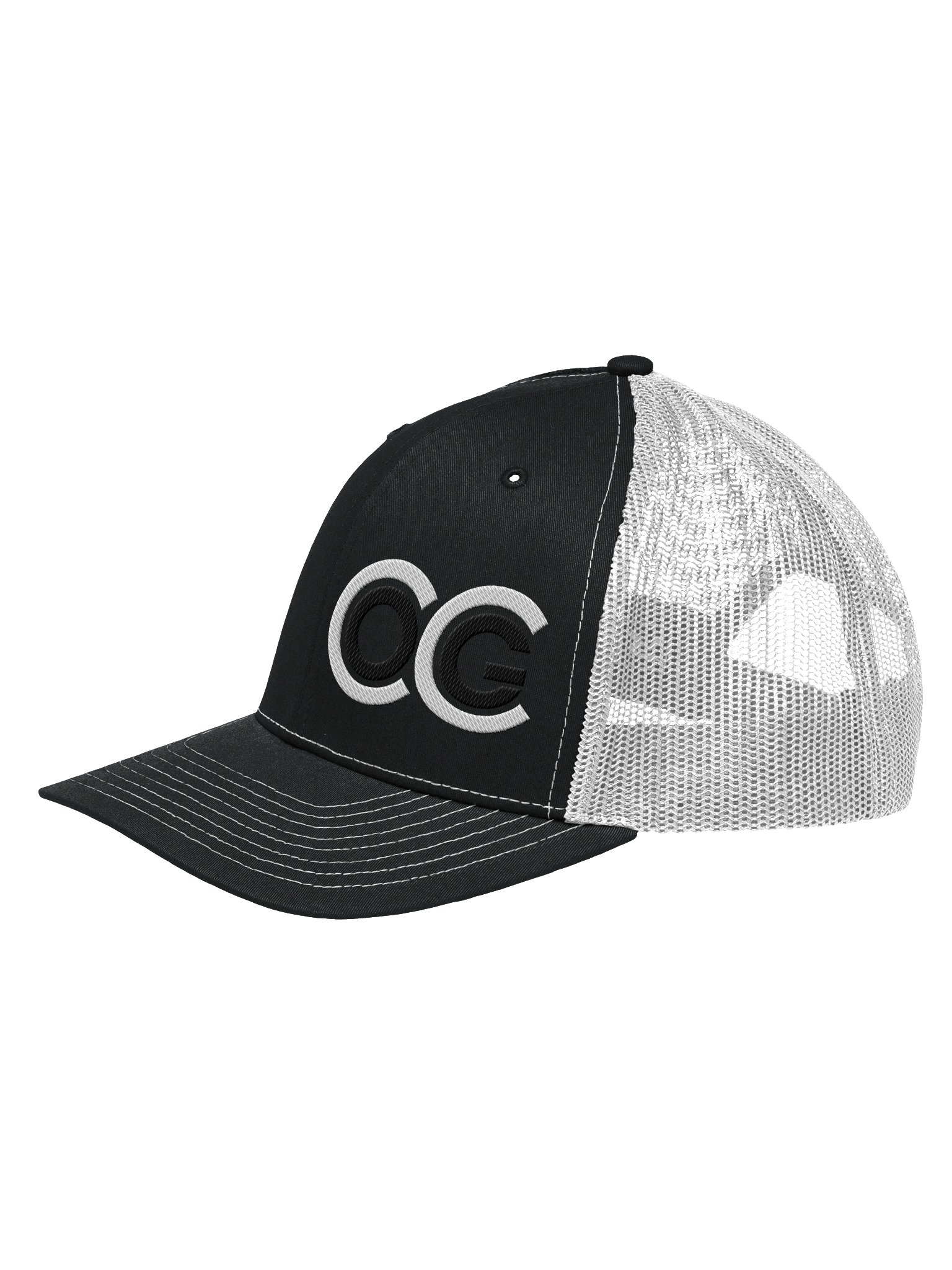 Cocoa Crusty CCOG Trucker Cap - White/Black on Black product image (2)