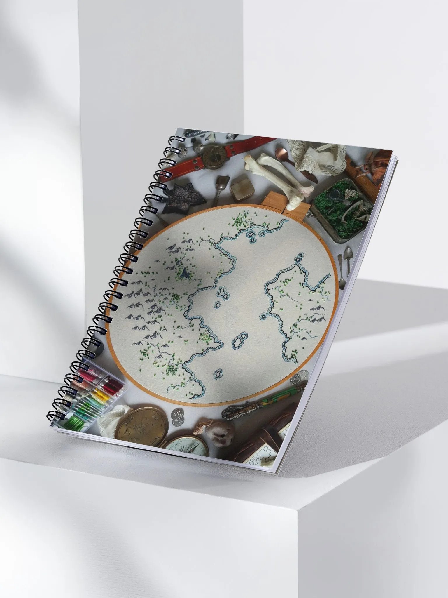 Embroidery Fantasy Map Spiral Notebook product image (3)