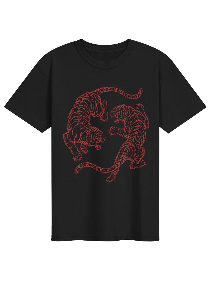 Red Tiger Vintage Graphic Tee, Comfort Colors Tiger T-Shirt, Tiger Lover Gift, Unisex product image (1)