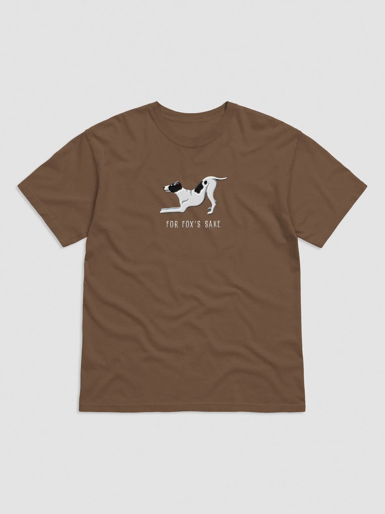 For Fox's Sake T-Shirt(Embroidered) of a Smooth Fox Terrier(Black & White) product image (4)