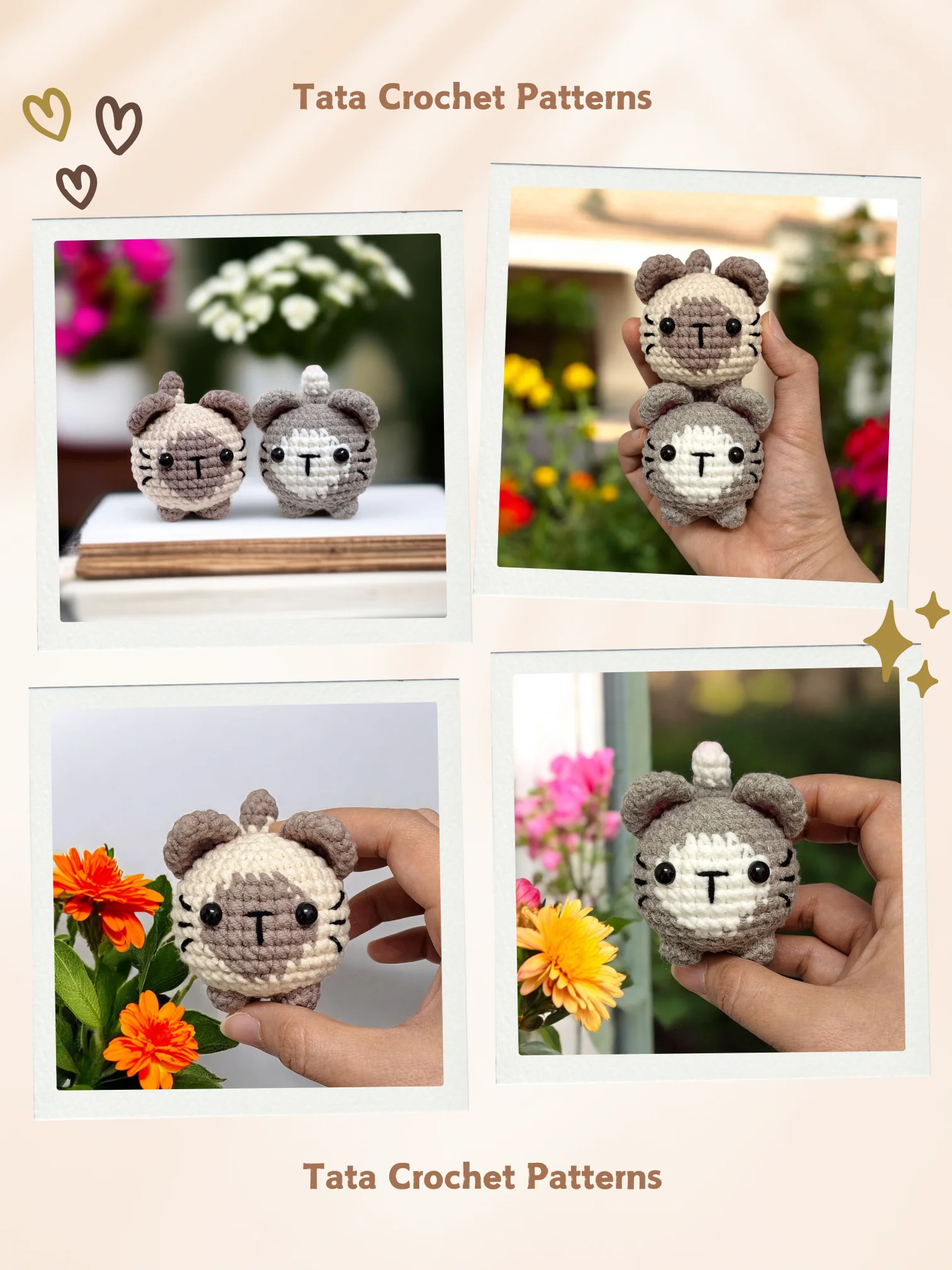 PDF Pattern -♡- Crochet Cute Cat (8 in 1) product image (5)