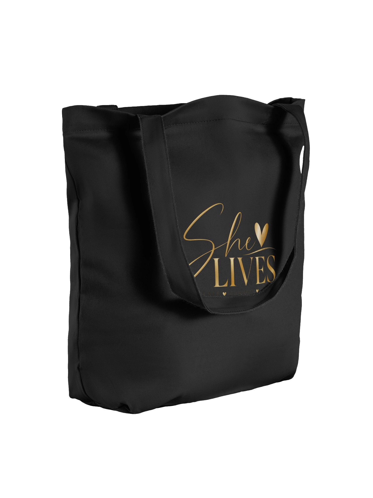 She Lives Gold Heart Eco Tote product image (4)