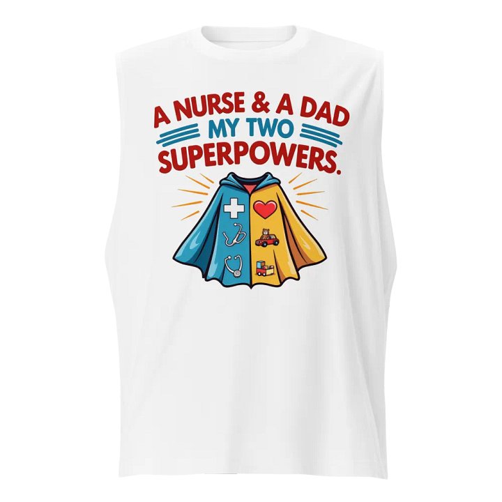 Superhero Nurse & Dad Muscle Tank product image (5)