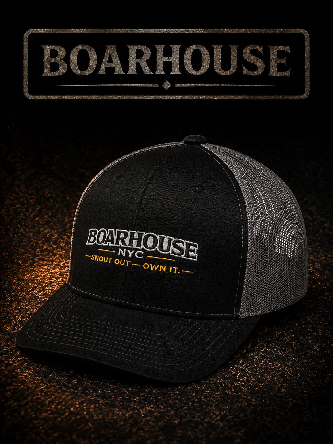 BOARHOUSE NYC Classic Mark Trucker Hat product image (1)