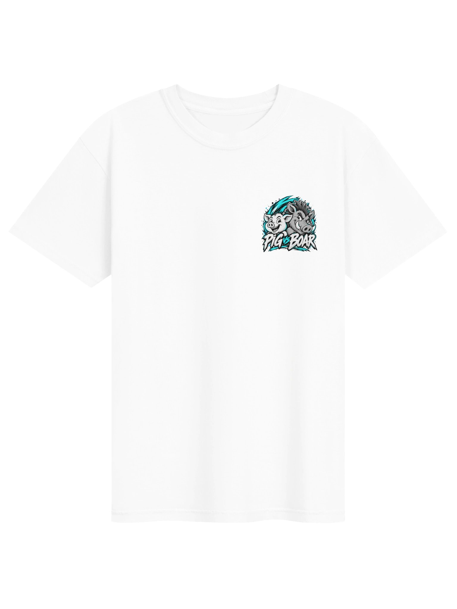 Pig vs Boar Showdown Adult Tee - Teal product image (1)