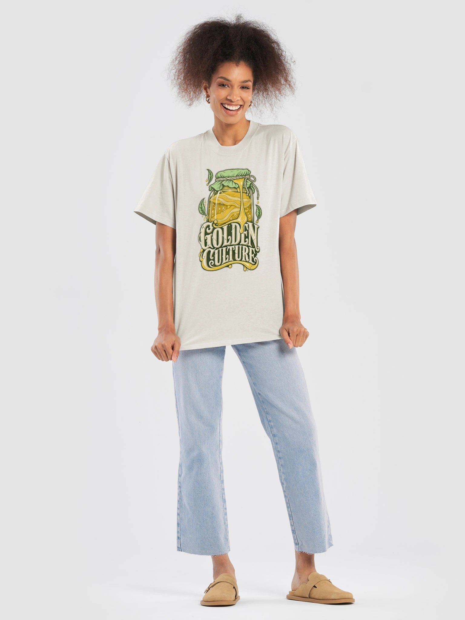 GOLDEN CULTURE — Unisex Oversized Kombucha Graphic T-Shirt product image (7)