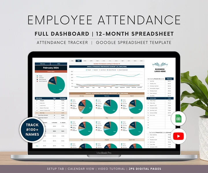 Employee Attendance Tracker & Dashboard product image (1)