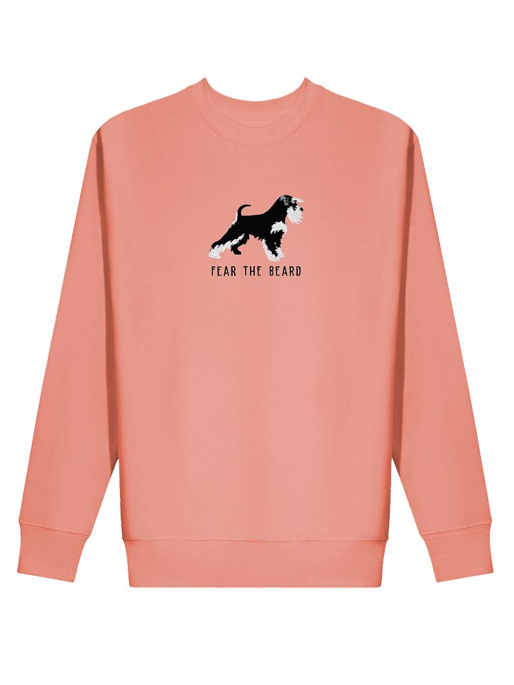 Fear the Beard Sweatshirt (Embroidered) of a Miniature Schnauzer(Black & Silver) product image (16)