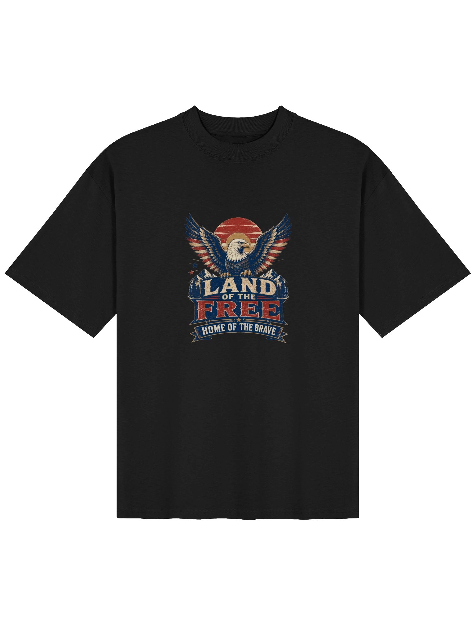 Land of the Brave — Vintage Eagle Oversized Tee product image (3)