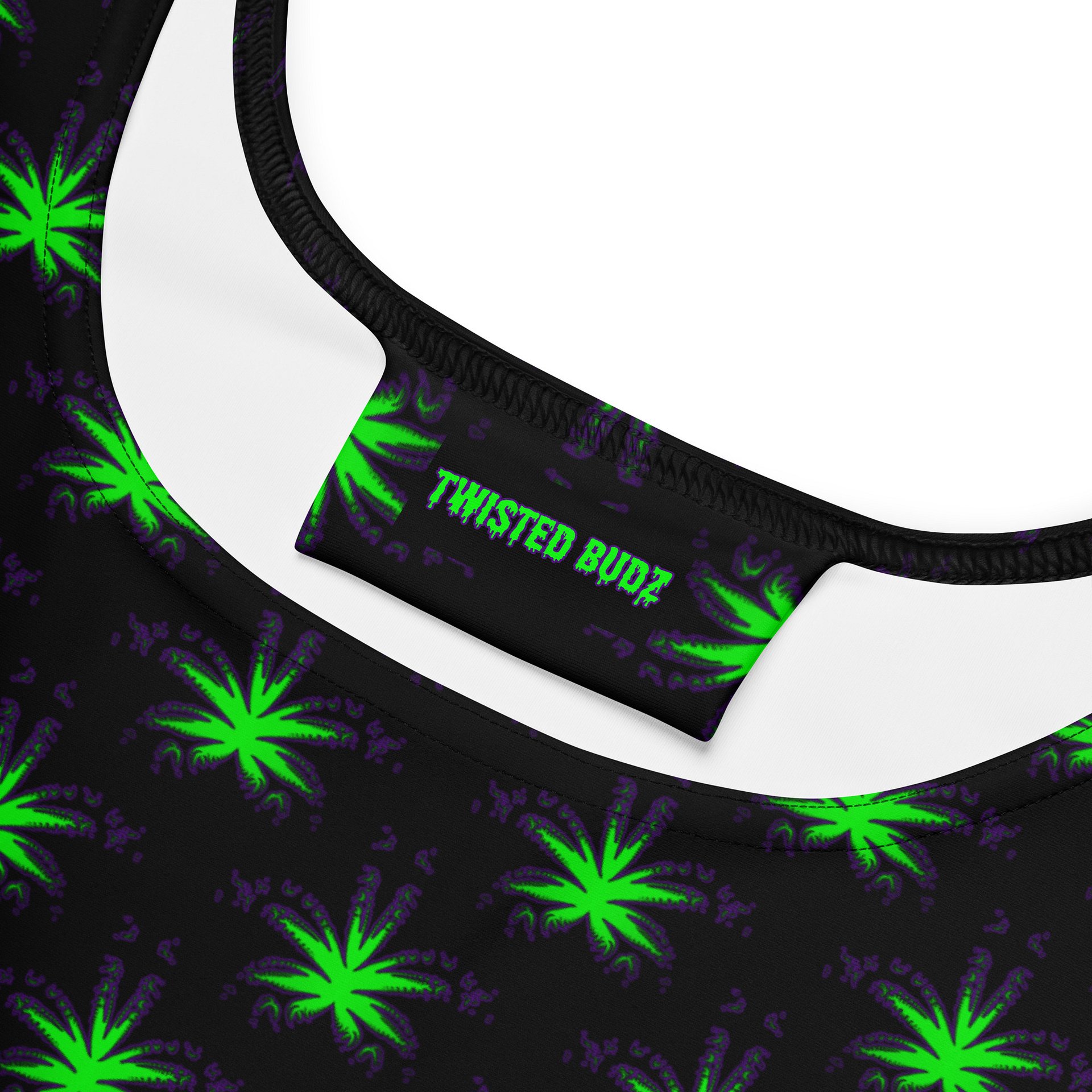 Cannabis Stoner Skater Dress, Pot Leaf Festival Outfit, 420 Weed Rave Wear, Black Neon Green Ganja Goth Clothing, Fun Alternative Fashion product image (2)