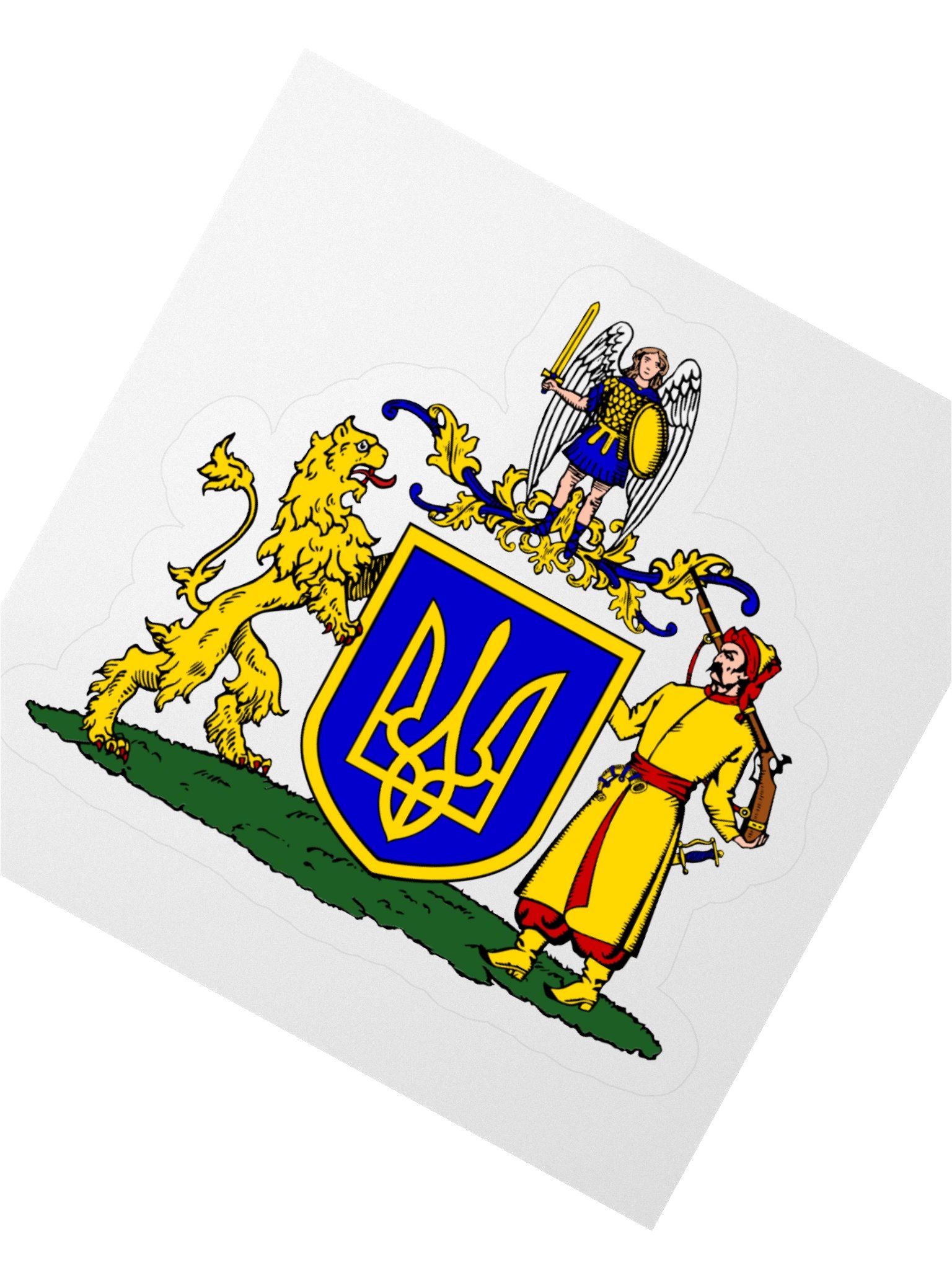 Ukrainian Unity Crest Kiss Cut Sticker product image (4)