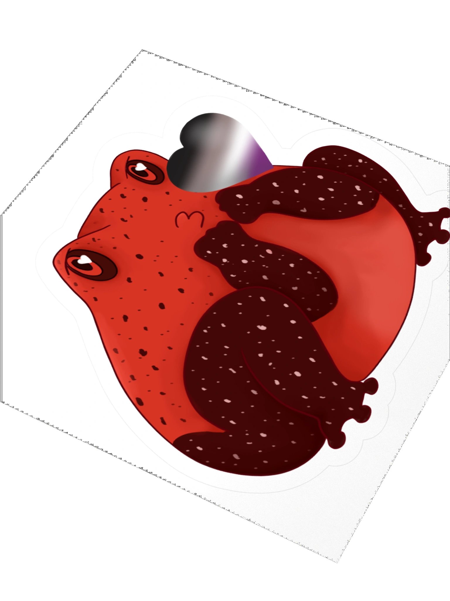 Asexual Pride Frog Kiss product image (7)