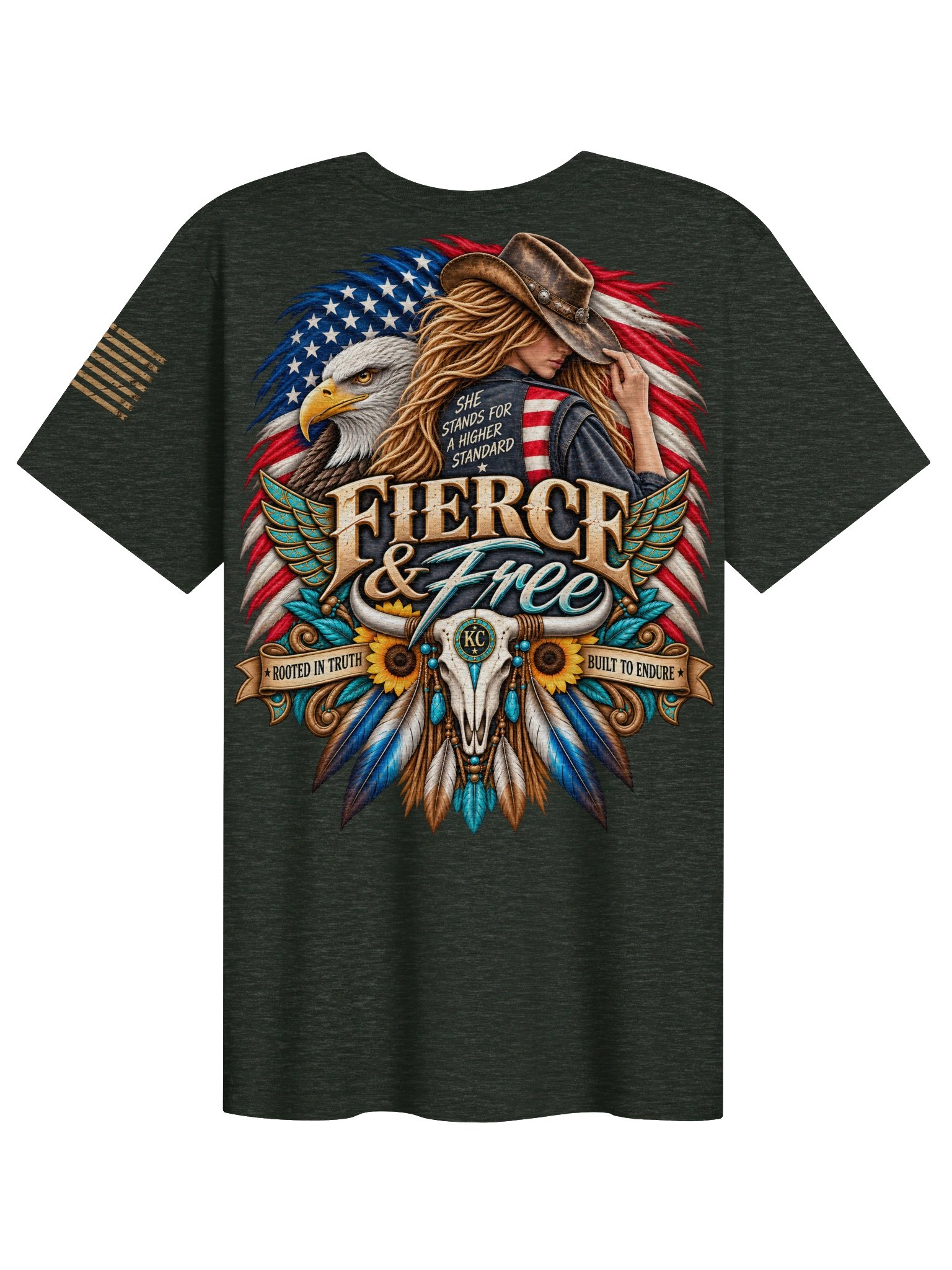 Women’s Fierce & Free Western Eagle Graphic T-Shirt product image (3)