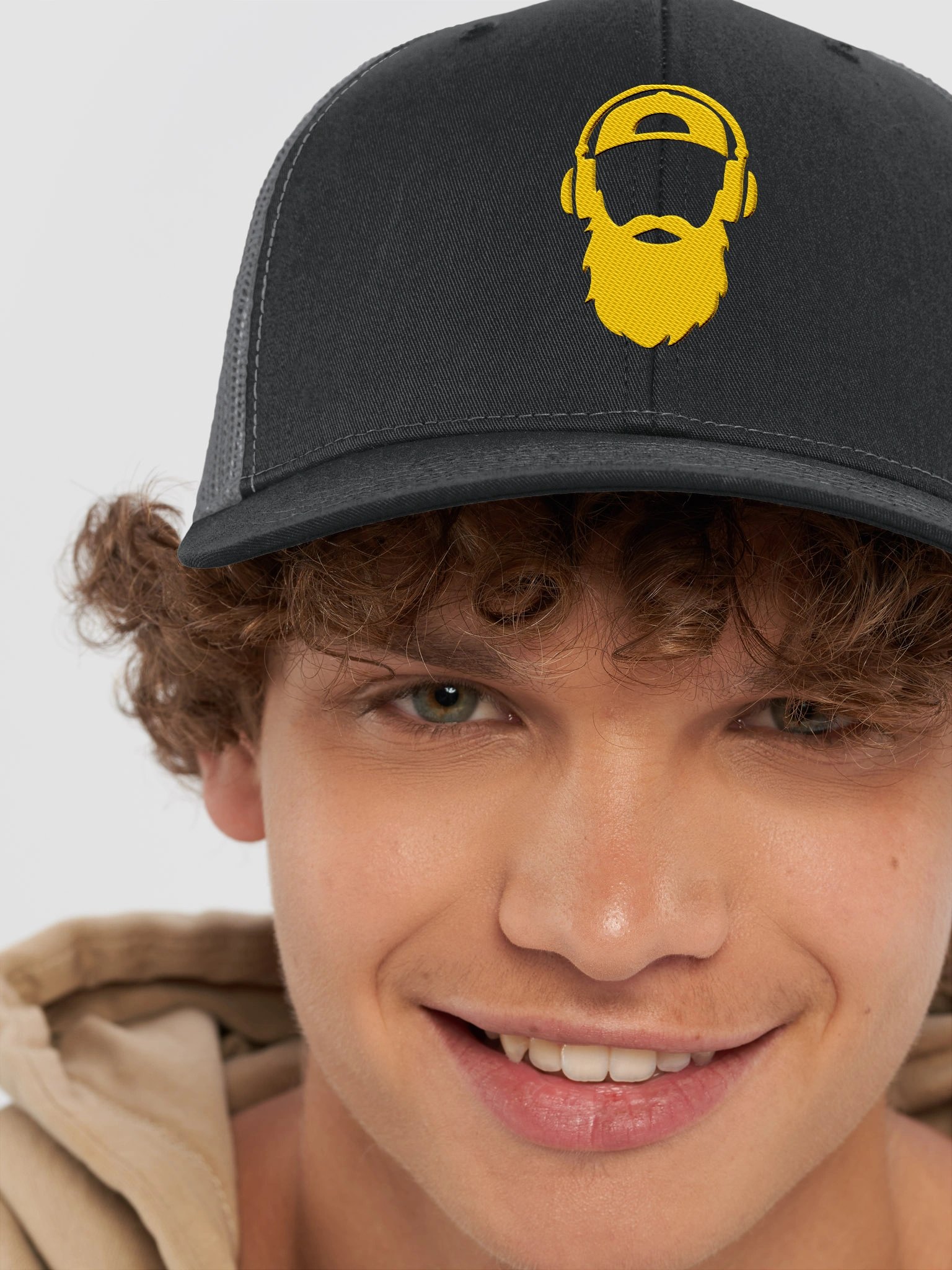 Richardson Snap Back Trucker Rolen Beats Icon Hat - Yellow Logo product image (8)