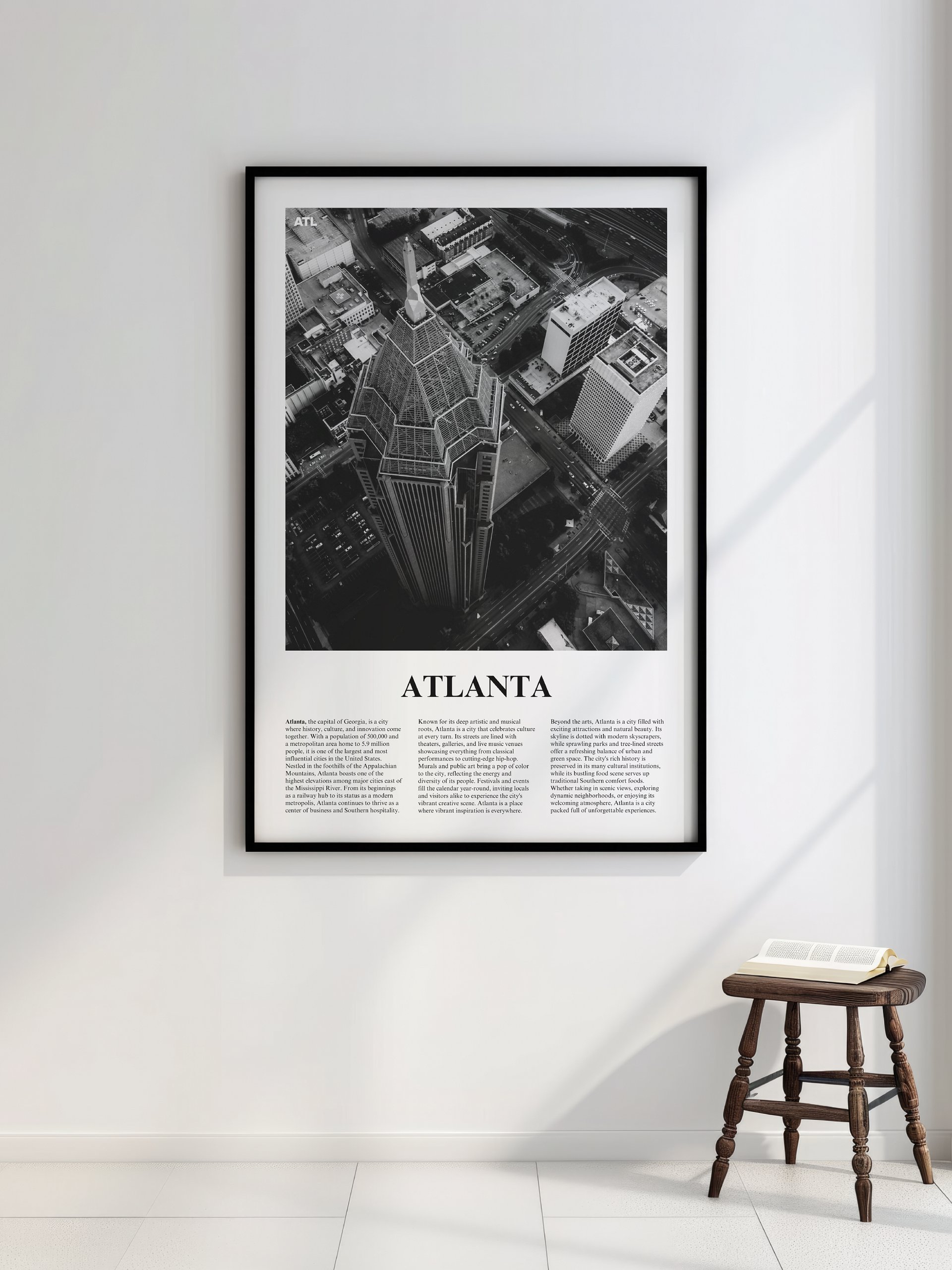 Atlanta 04 Newspaper Poster | Framed product image (2)