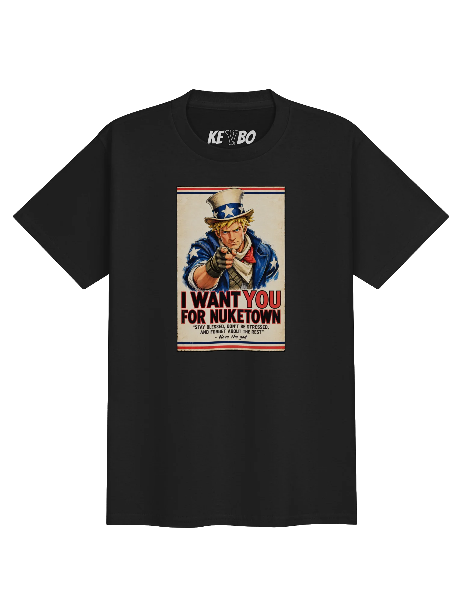 KEVBO X NOVE "I WANT YOU FOR NUKETOWN" Black YOUTH T-Shirt product image (1)
