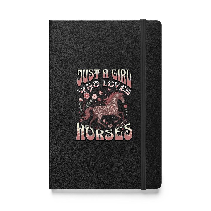 Just A Girl Who Loves Horses Floral Hardcover Notebook product image (1)