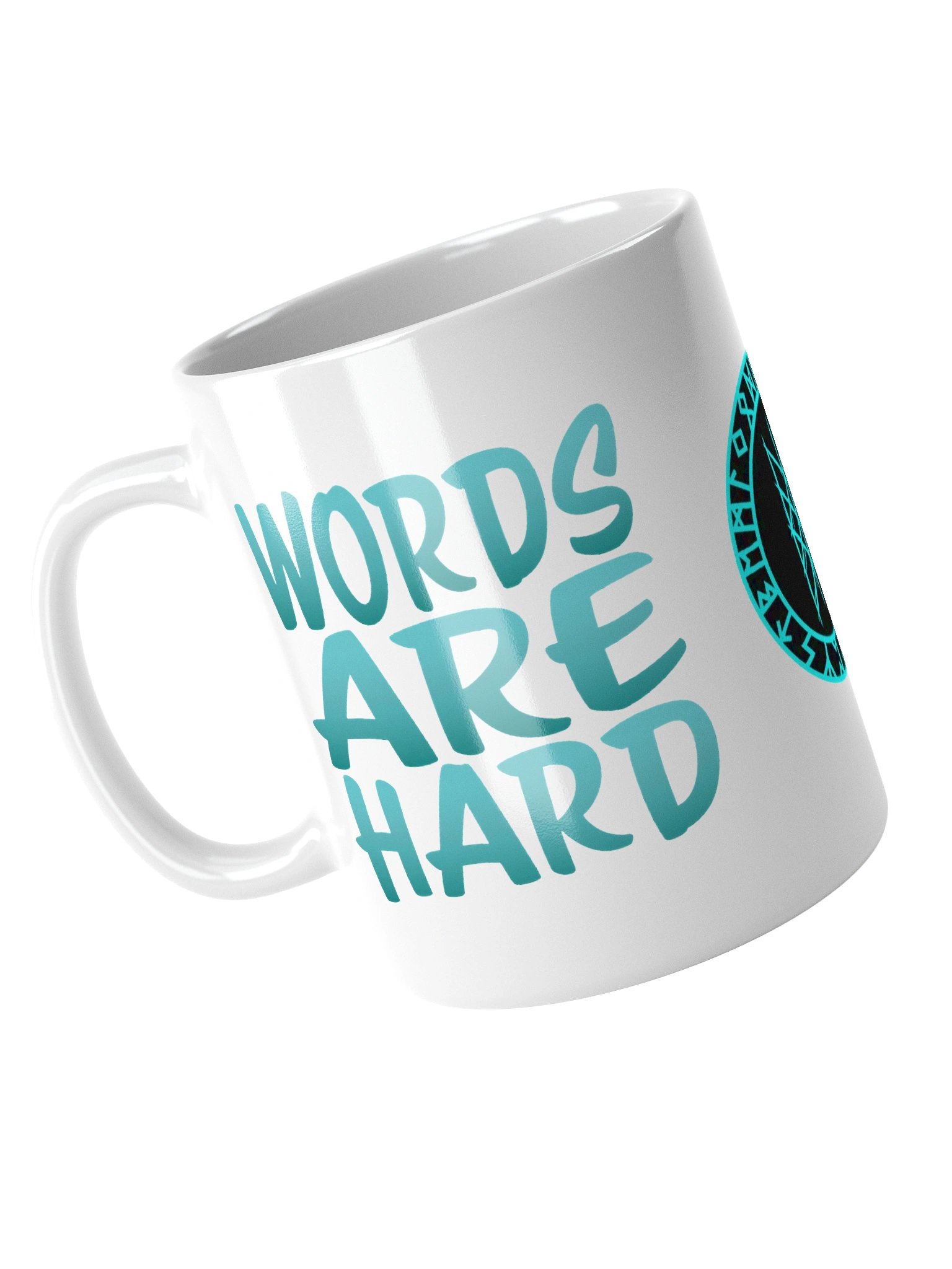 Words Are Hard Glossy Mug product image (7)