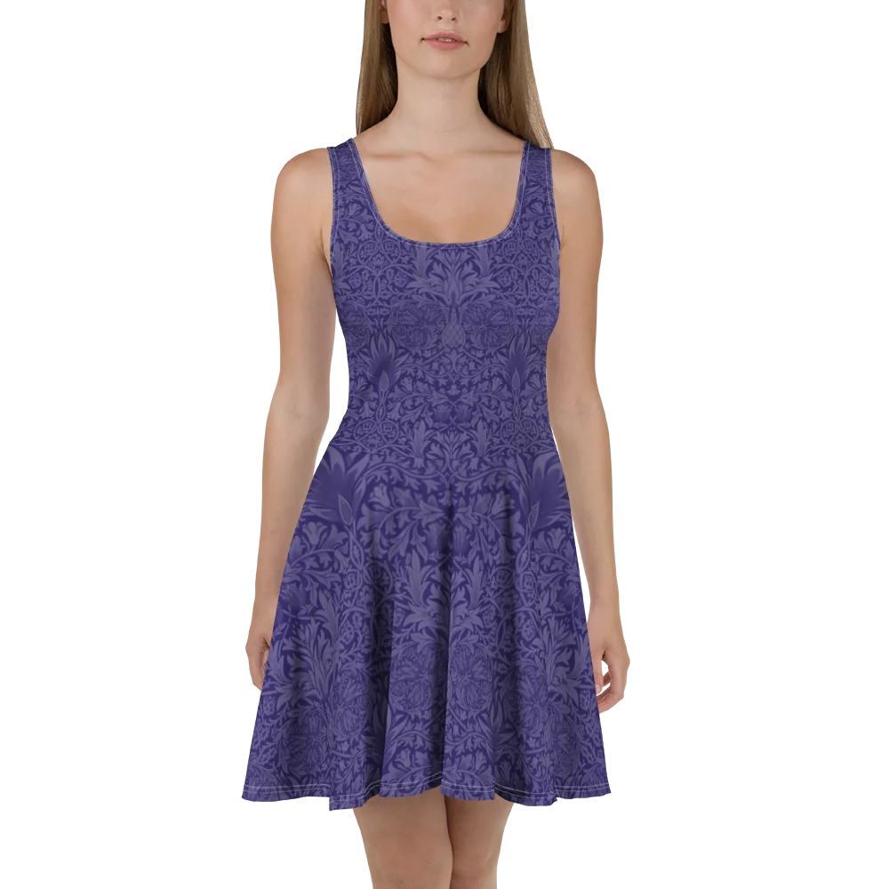 Purple Ornamental Floral Skater Dress product image (2)