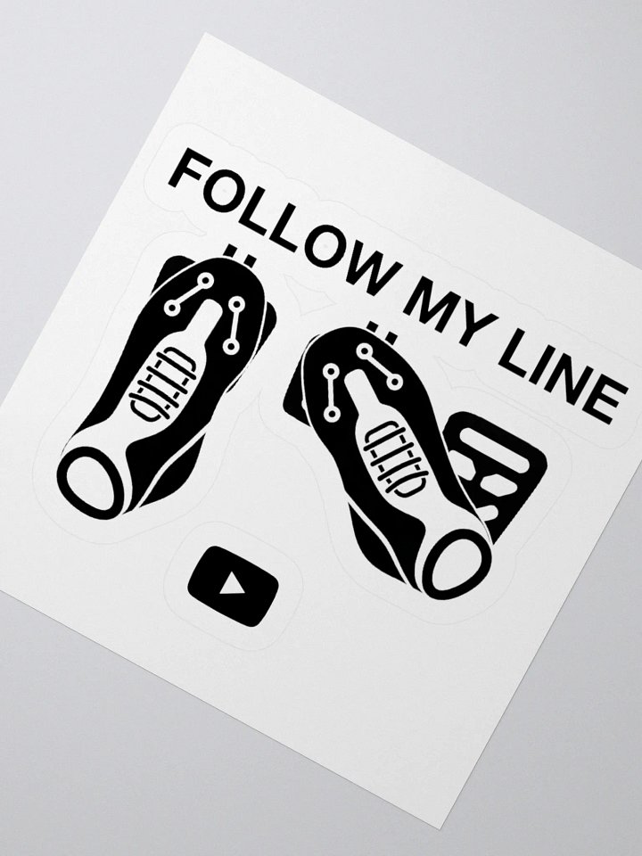 Follow My Line Sticker Black on White v2 product image (2)