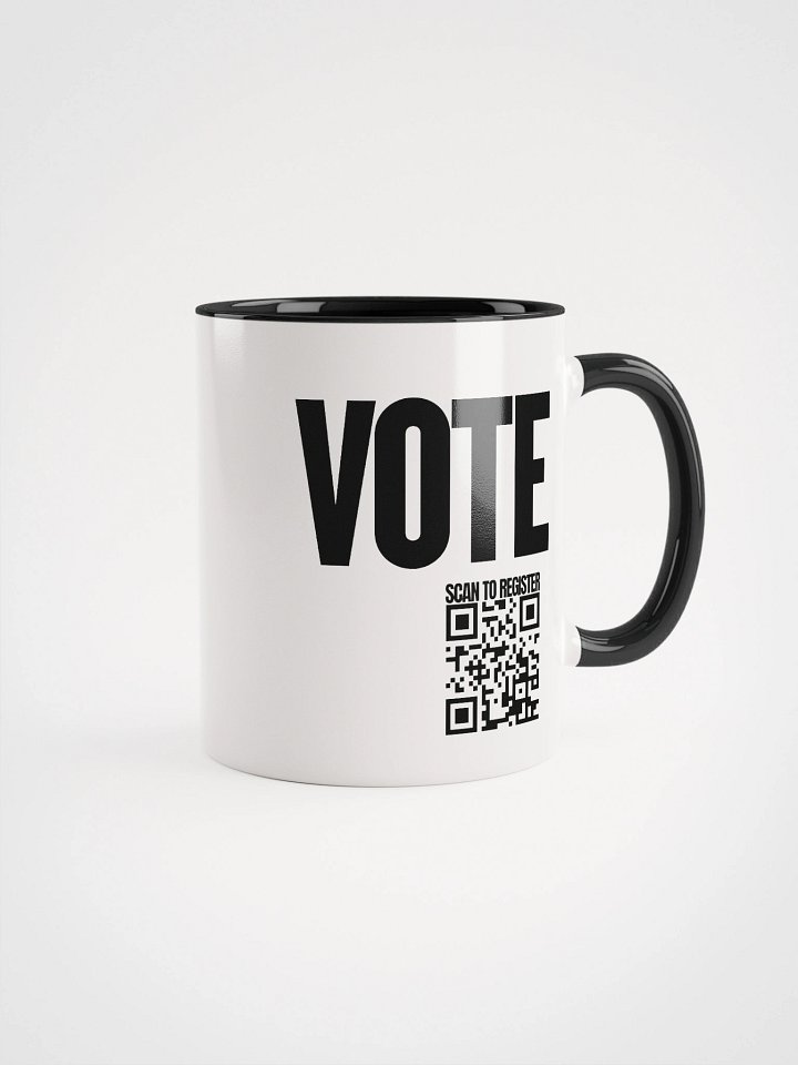 VOTE Scan to Register QR Code Mug - Being Liberal product image (2)
