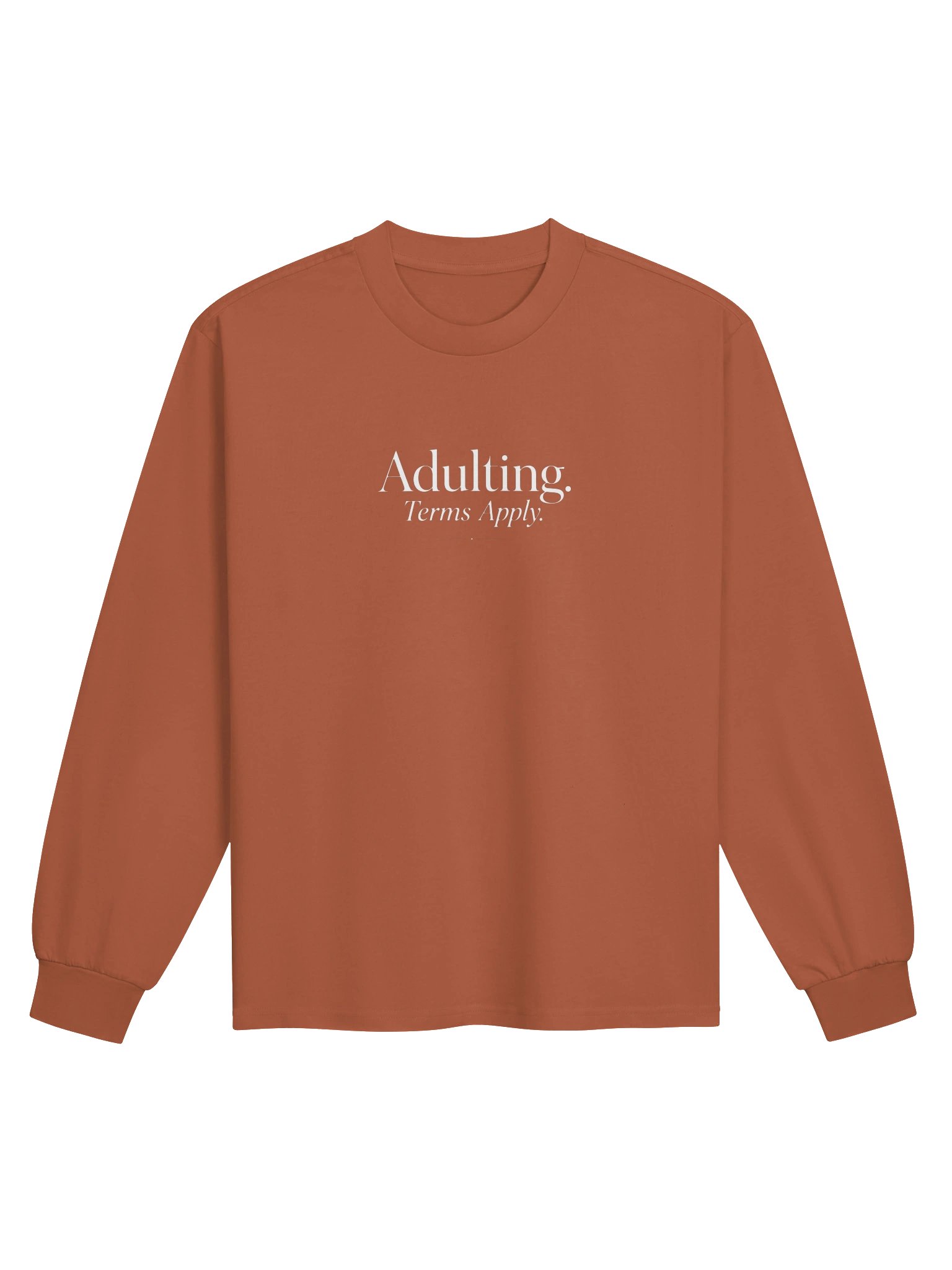 “Adulting. Terms Apply.” — Unisex Premium Heavyweight Long Sleeve Tee product image (2)
