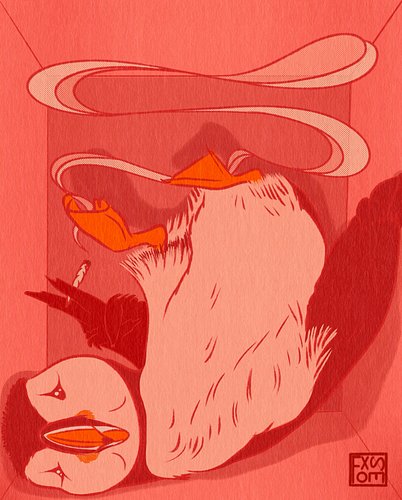 Puffin away.  This is from #30daysofcritters from a few years ago 🖤
.
.
.
#penguin #puffin #trappedinabox #digitalillustration