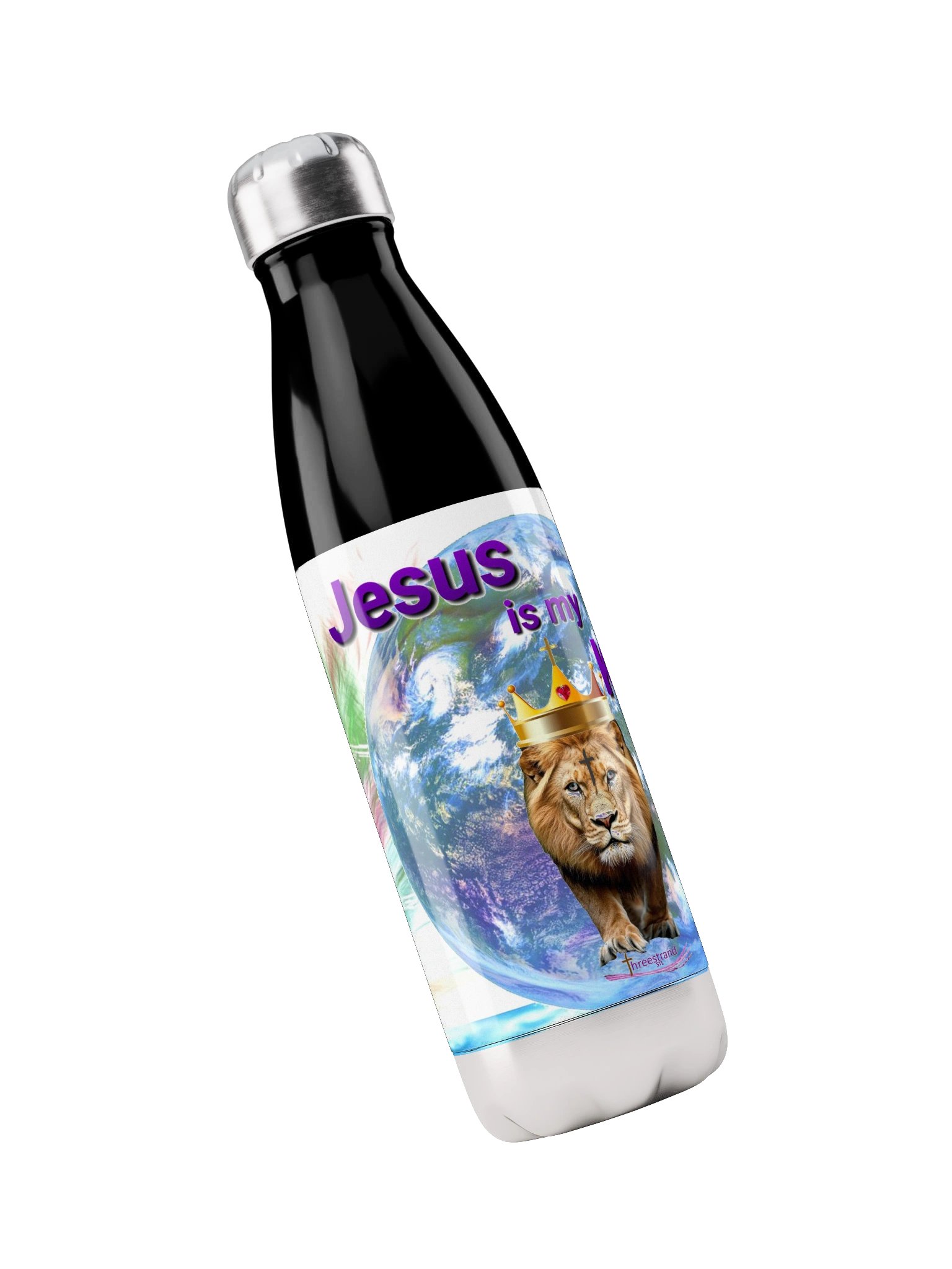 Jesus is my KING - Stainless Steel Water Bottle product image (3)