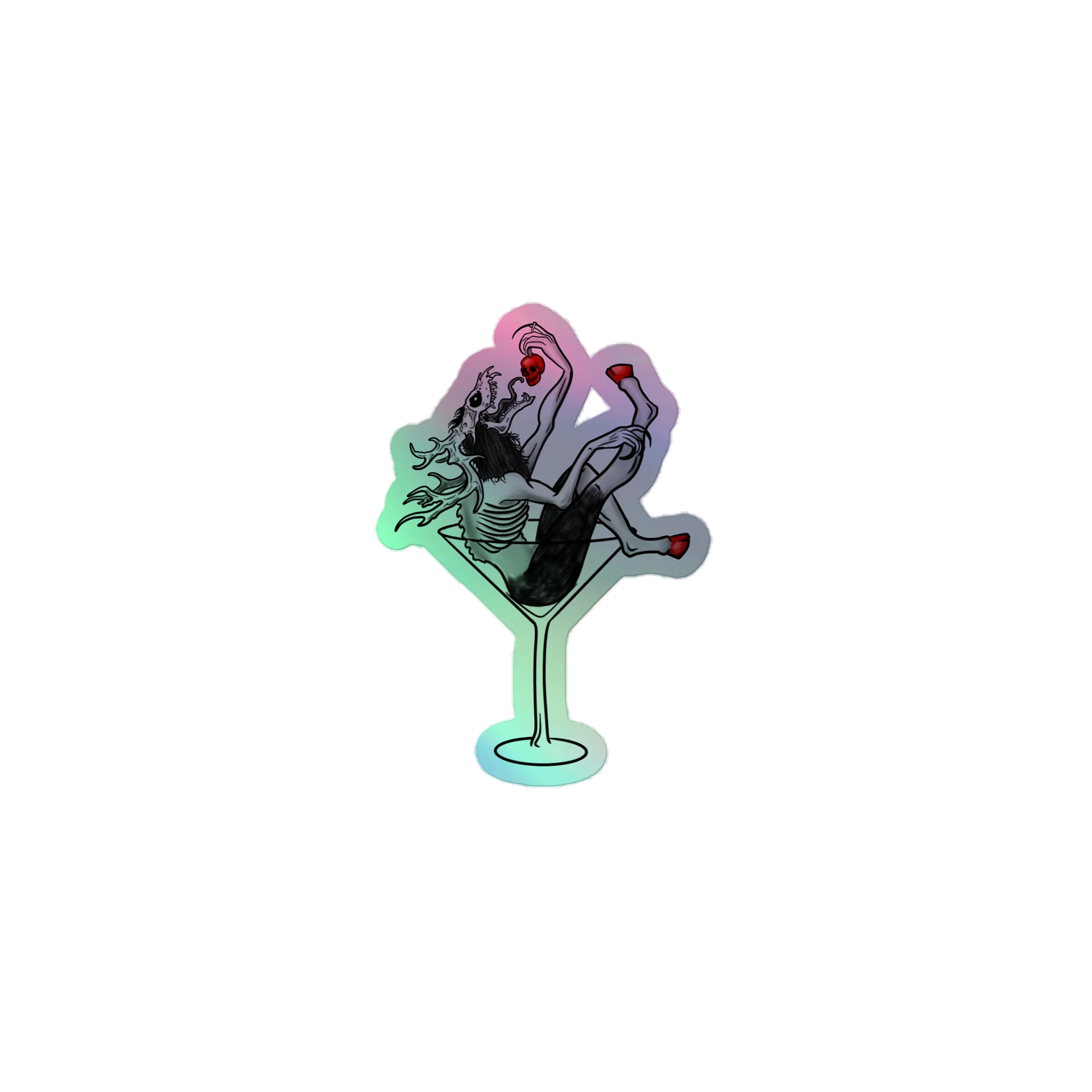 Wendigo Martini Holographic Sticker product image (2)