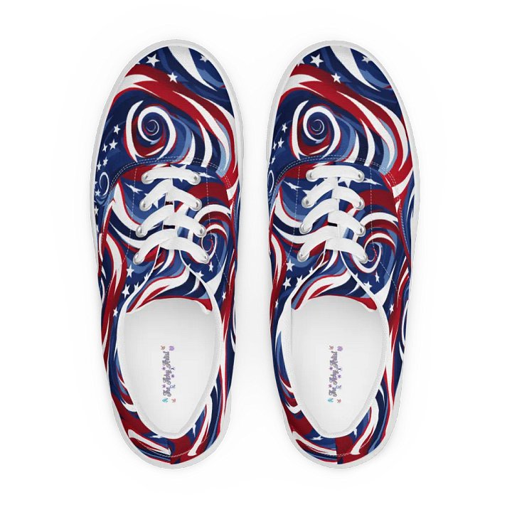 Patriotic Wave Men's Canvas Shoes product image (2)