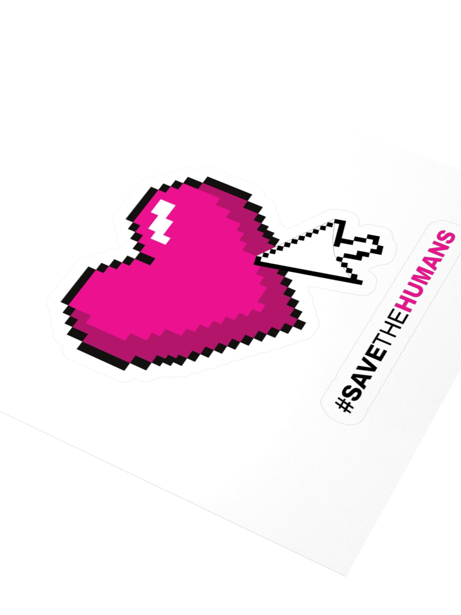 Save the Humans Pixel Heart Sticker product image (9)