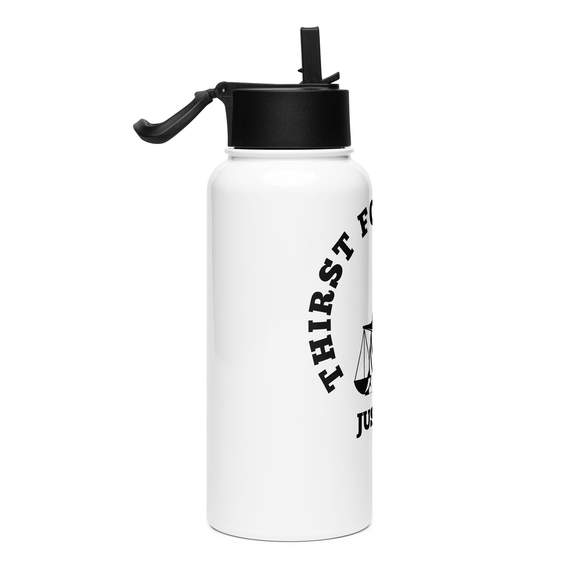 'Thirst For Justice ' Eclipse 32 oz Stainless Steel Straw Water Bottle product image (4)