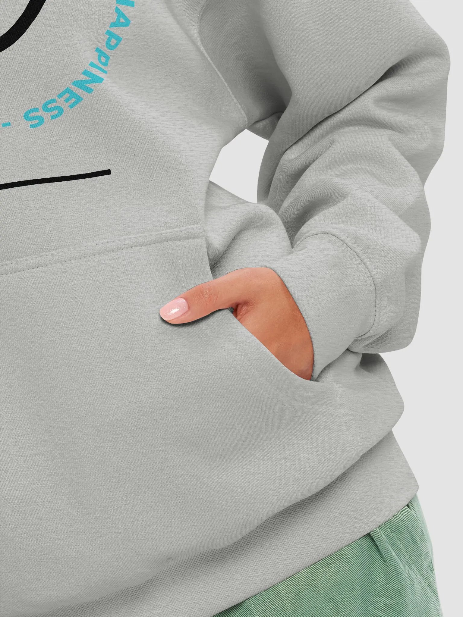 Happiness Circle Aqua-Blue Hoodie product image (8)