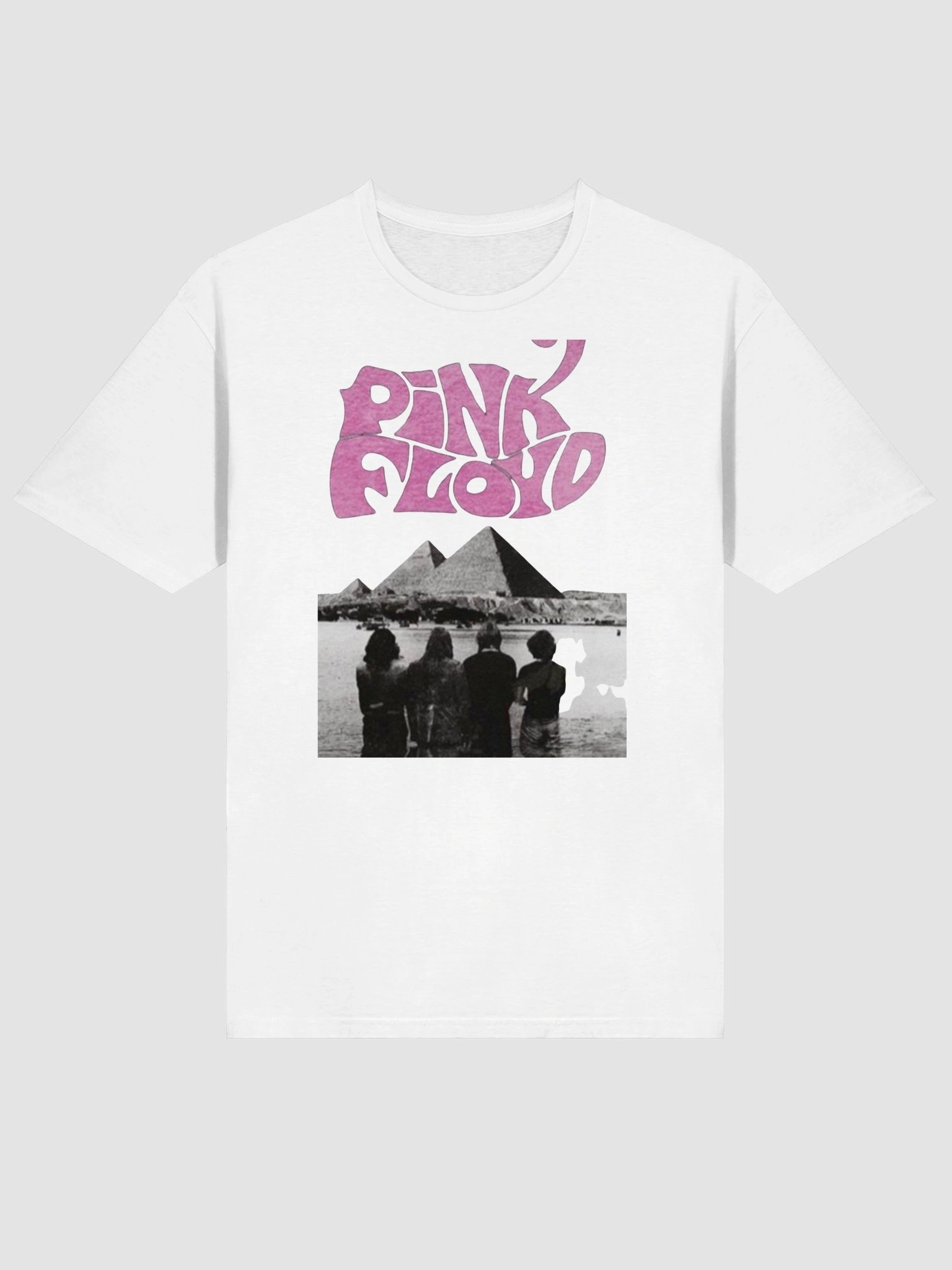 Pink Floyd Pyramid Vintage T-Shirt | Psychedelic Rock Desert Scene Tee with Pink Logo product image (2)