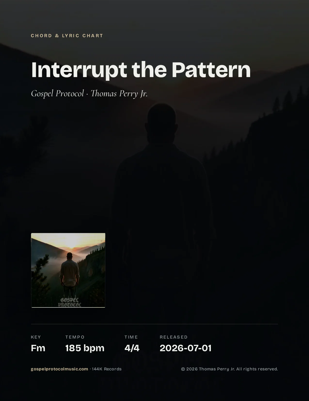 Interrupt the Pattern — Chord & Lyric Chart product image (1)