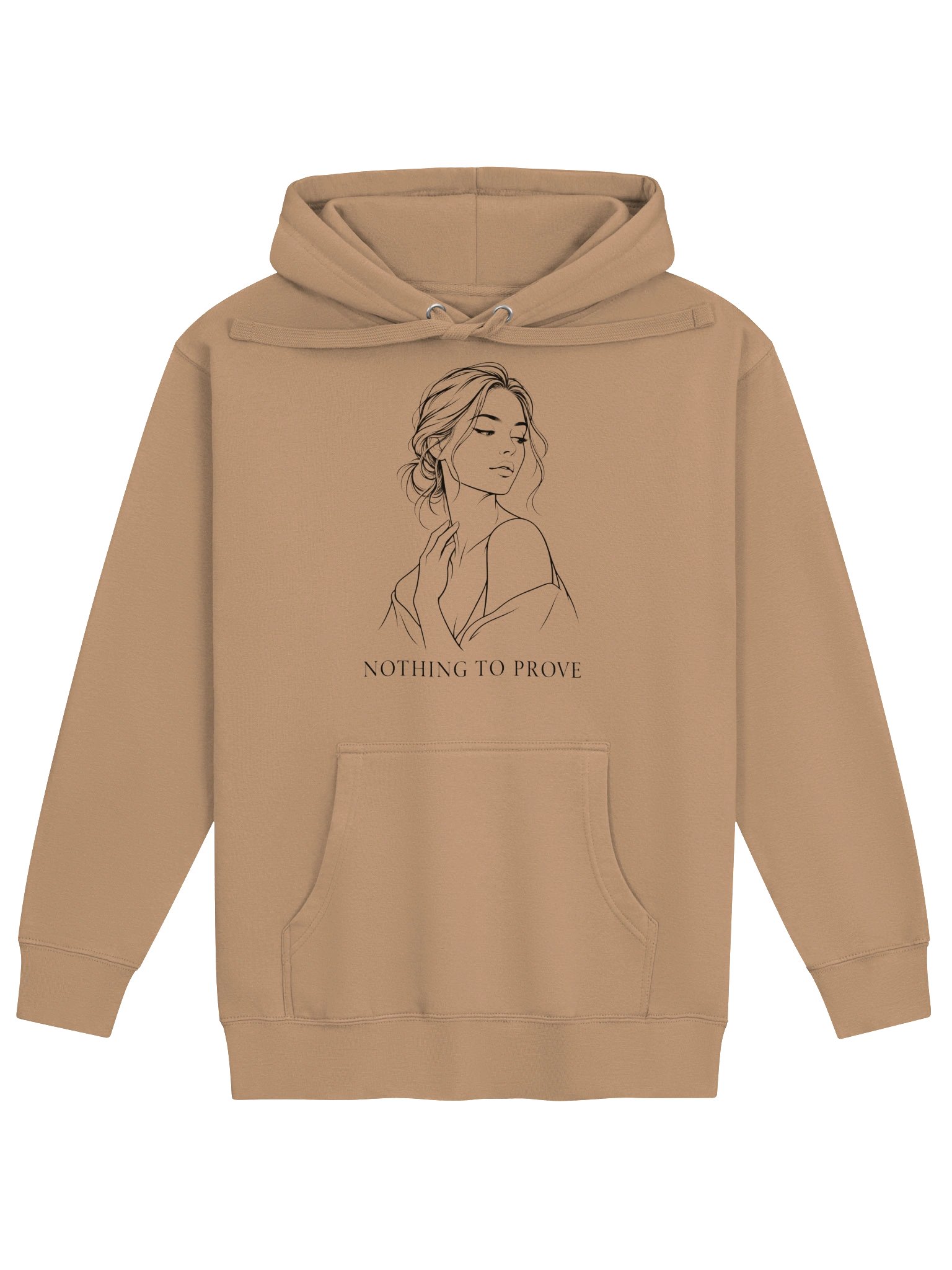 Nothing To Prove Women’s Graphic Hoodie | Minimal Line Art Hoodie product image (3)