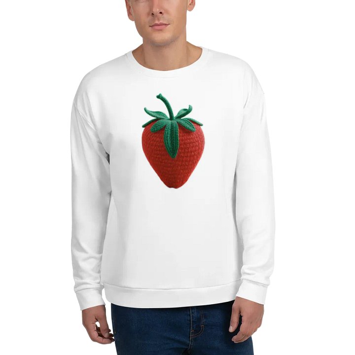 CozyAvocado Recycled Unisex Sweatshirt Strawberry #1 product image (2)