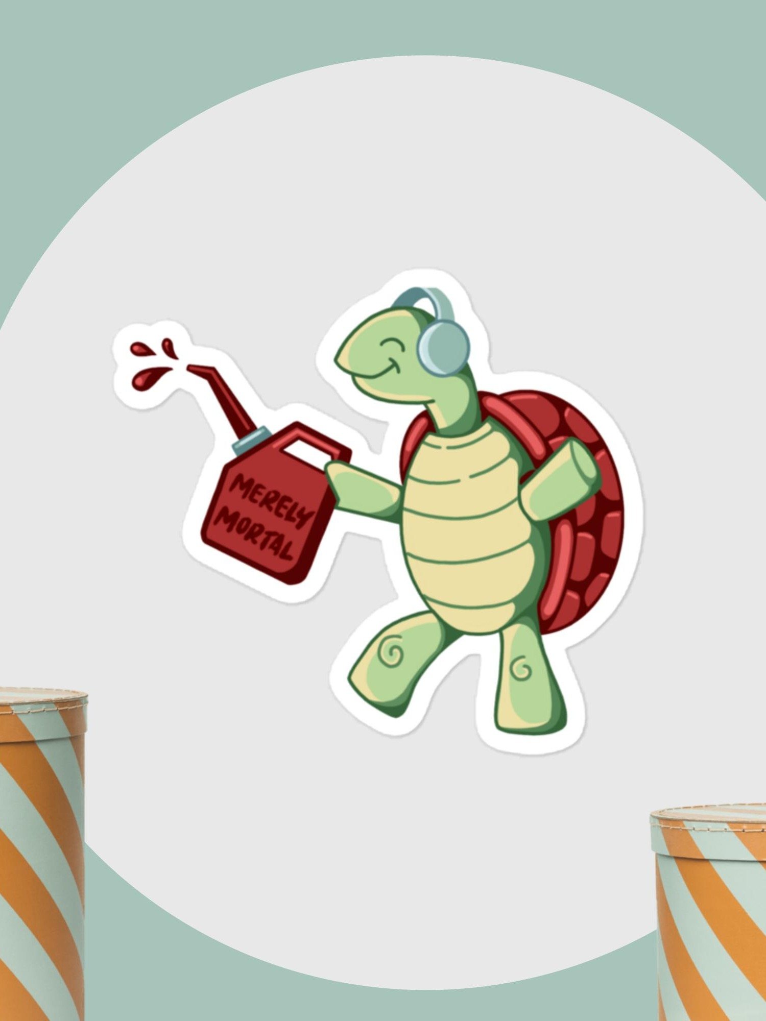 Exclusive: Merely Mortal Dancing Gas Station Turtle Stickers Stickers product image (5)