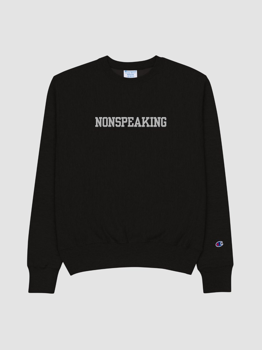 NONSPEAKING embroidered Champion Crewneck Sweatshirt product image (1)